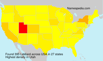 Surname Liddiard in USA Surname Liddiard in USA