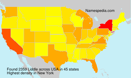 Surname Liddle in USA Surname Liddle in USA