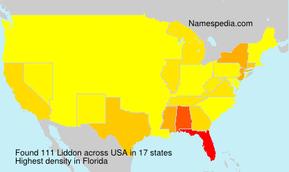 Surname Liddon in USA Surname Liddon in USA