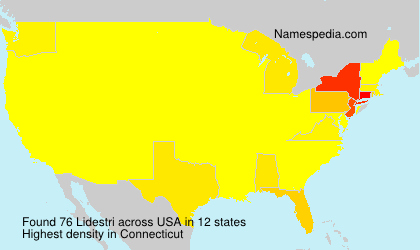 Surname Lidestri in USA Surname Lidestri in USA