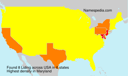 Surname Liding in USA Surname Liding in USA