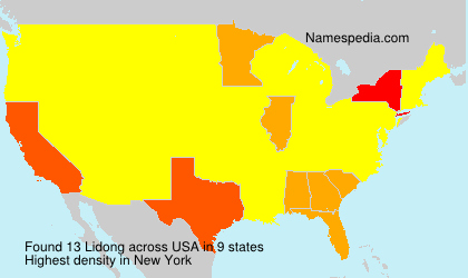 Surname Lidong in USA Surname Lidong in USA