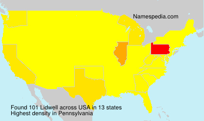 Surname Lidwell in USA Surname Lidwell in USA