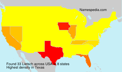 Surname Lietsch in USA Surname Lietsch in USA