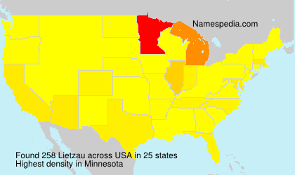 Surname Lietzau in USA
