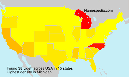Surname Ligett in USA