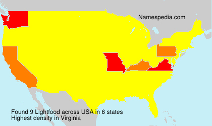 Surname Lightfood in USA Surname Lightfood in USA