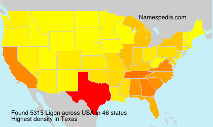 Surname Ligon in USA Surname Ligon in USA