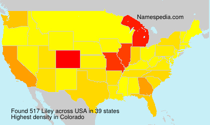Surname Liley in USA Surname Liley in USA