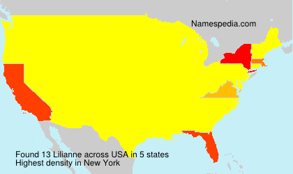 Surname Lilianne in USA Surname Lilianne in USA
