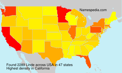 Surname Linde in USA Surname Linde in USA