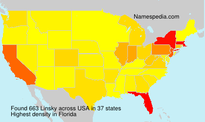 Surname Linsky in USA Surname Linsky in USA