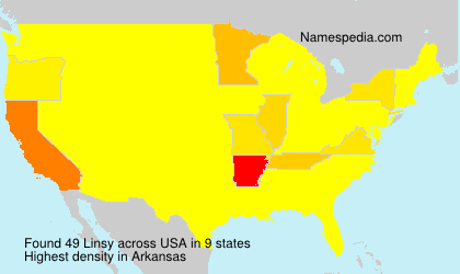 Surname Linsy in USA Surname Linsy in USA