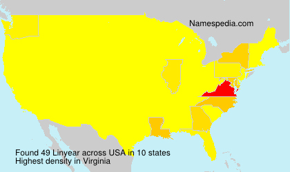 Surname Linyear in USA Surname Linyear in USA