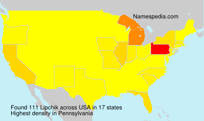 Surname Lipchik in USA