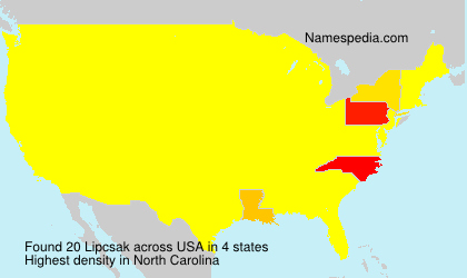 Surname Lipcsak in USA Surname Lipcsak in USA
