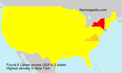 Surname Lipiew in USA