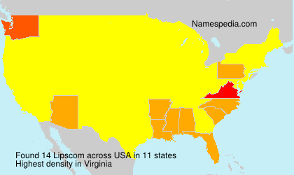 Surname Lipscom in USA Surname Lipscom in USA