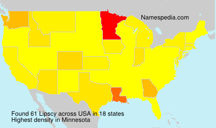 Surname Lipscy in USA Surname Lipscy in USA