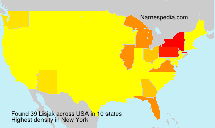 Surname Lisjak in USA Surname Lisjak in USA