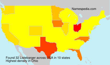 Surname Listebarger in USA Surname Listebarger in USA
