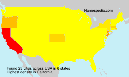 Surname Litsis in USA Surname Litsis in USA