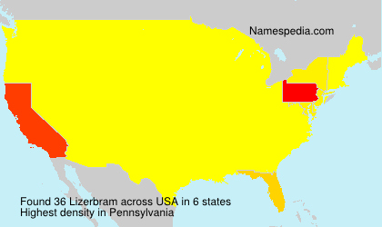 Surname Lizerbram in USA Surname Lizerbram in USA