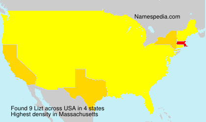 Surname Lizt in USA Surname Lizt in USA