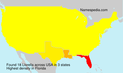 Surname Llorella in USA Surname Llorella in USA