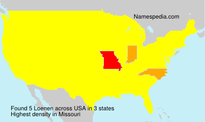 Surname Loenen in USA