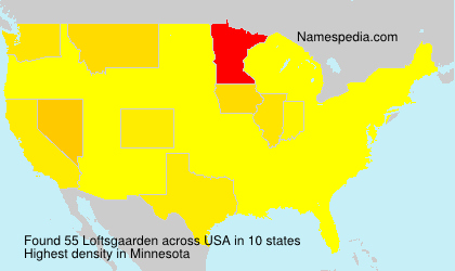 Surname Loftsgaarden in USA Surname Loftsgaarden in USA