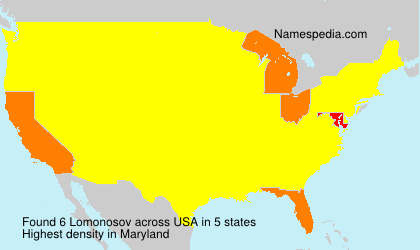 Surname Lomonosov in USA Surname Lomonosov in USA