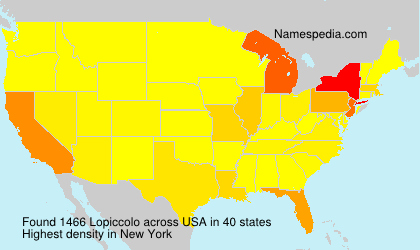 Surname Lopiccolo in USA