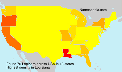 Surname Lopiparo in USA Surname Lopiparo in USA