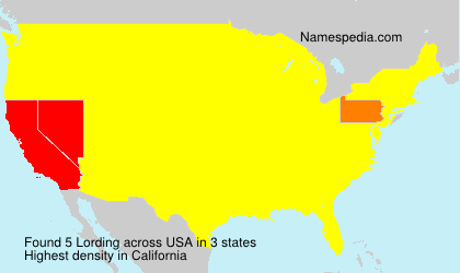Surname Lording in USA Surname Lording in USA