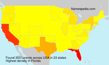 Surname Lorente in USA Surname Lorente in USA