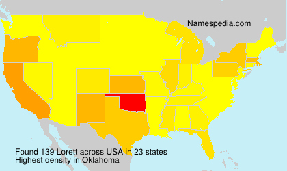 Surname Lorett in USA Surname Lorett in USA