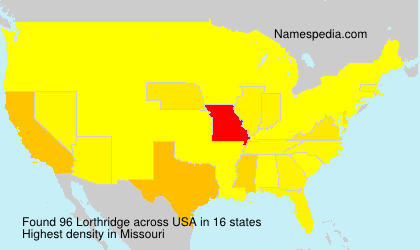 Surname Lorthridge in USA Surname Lorthridge in USA