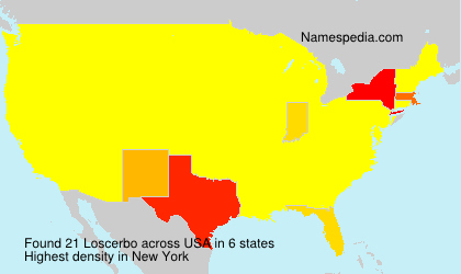 Surname Loscerbo in USA Surname Loscerbo in USA