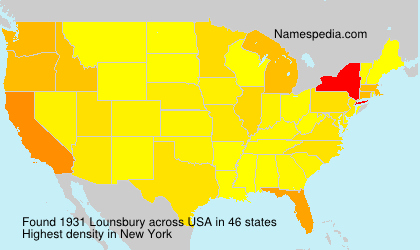 Surname Lounsbury in USA Surname Lounsbury in USA