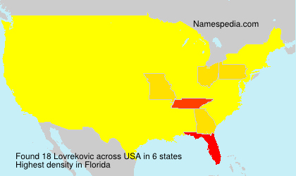 Surname Lovrekovic in USA Surname Lovrekovic in USA