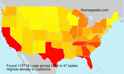 Surname Lowe in USA Surname Lowe in USA
