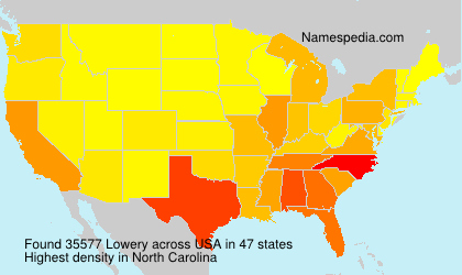 Surname Lowery in USA Surname Lowery in USA