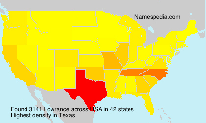 Surname Lowrance in USA
