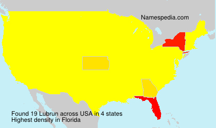 Surname Lubrun in USA Surname Lubrun in USA