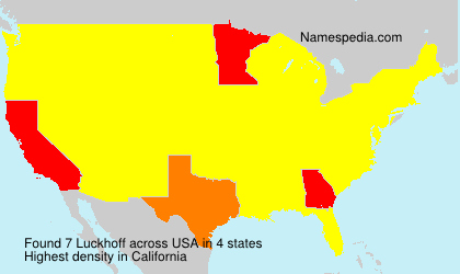 Surname Luckhoff in USA Surname Luckhoff in USA