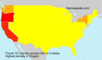 Surname Ludricks in USA Surname Ludricks in USA