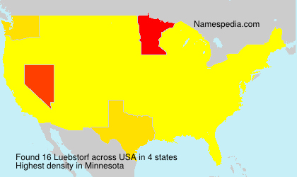Surname Luebstorf in USA