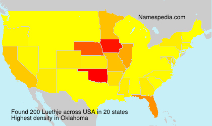 Surname Luethje in USA Surname Luethje in USA