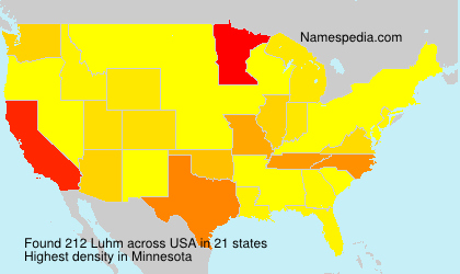 Surname Luhm in USA Surname Luhm in USA